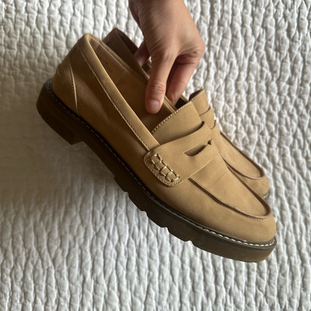 Rachel Zoe Tan Leather Loafers